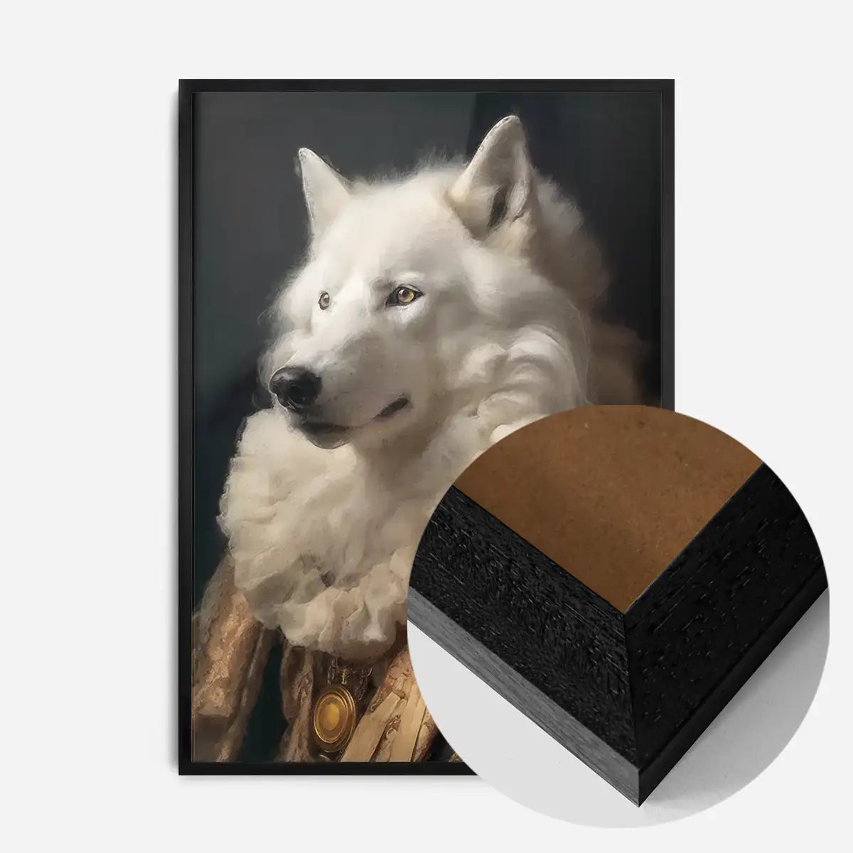 White Wolf Animal Portrait Print