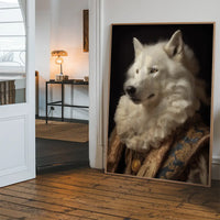 White Wolf Animal Portrait Print