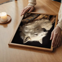 White Wolf Animal Portrait Print