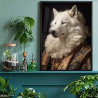 White Wolf Animal Portrait Print