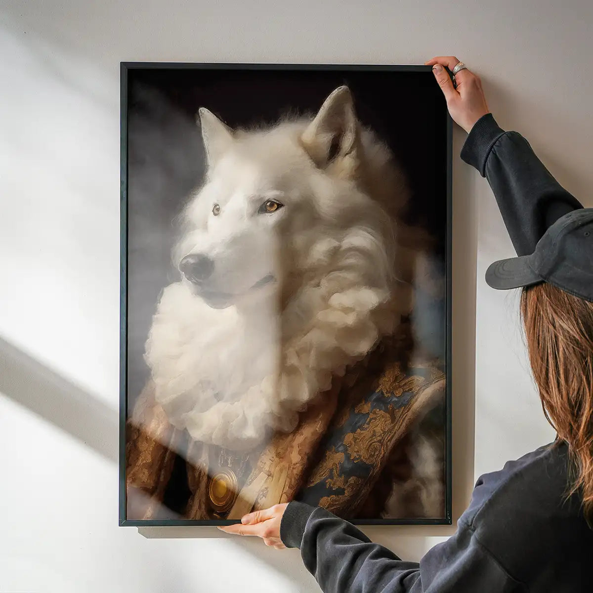 White Wolf Animal Portrait Print