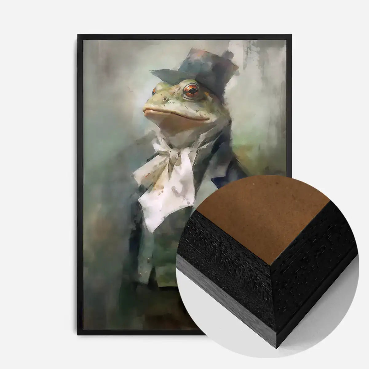 Frog Head Painting Renaissance Style Portrait