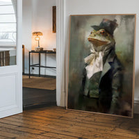 Frog Head Painting Renaissance Style Portrait