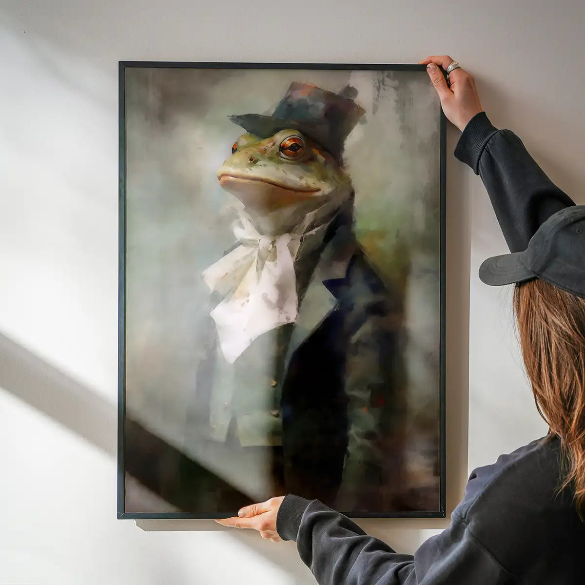 Frog Head Painting Renaissance Style Portrait