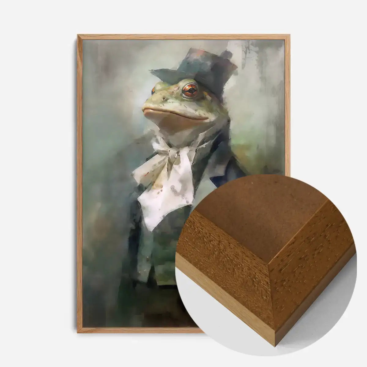 Frog Head Painting Renaissance Style Portrait