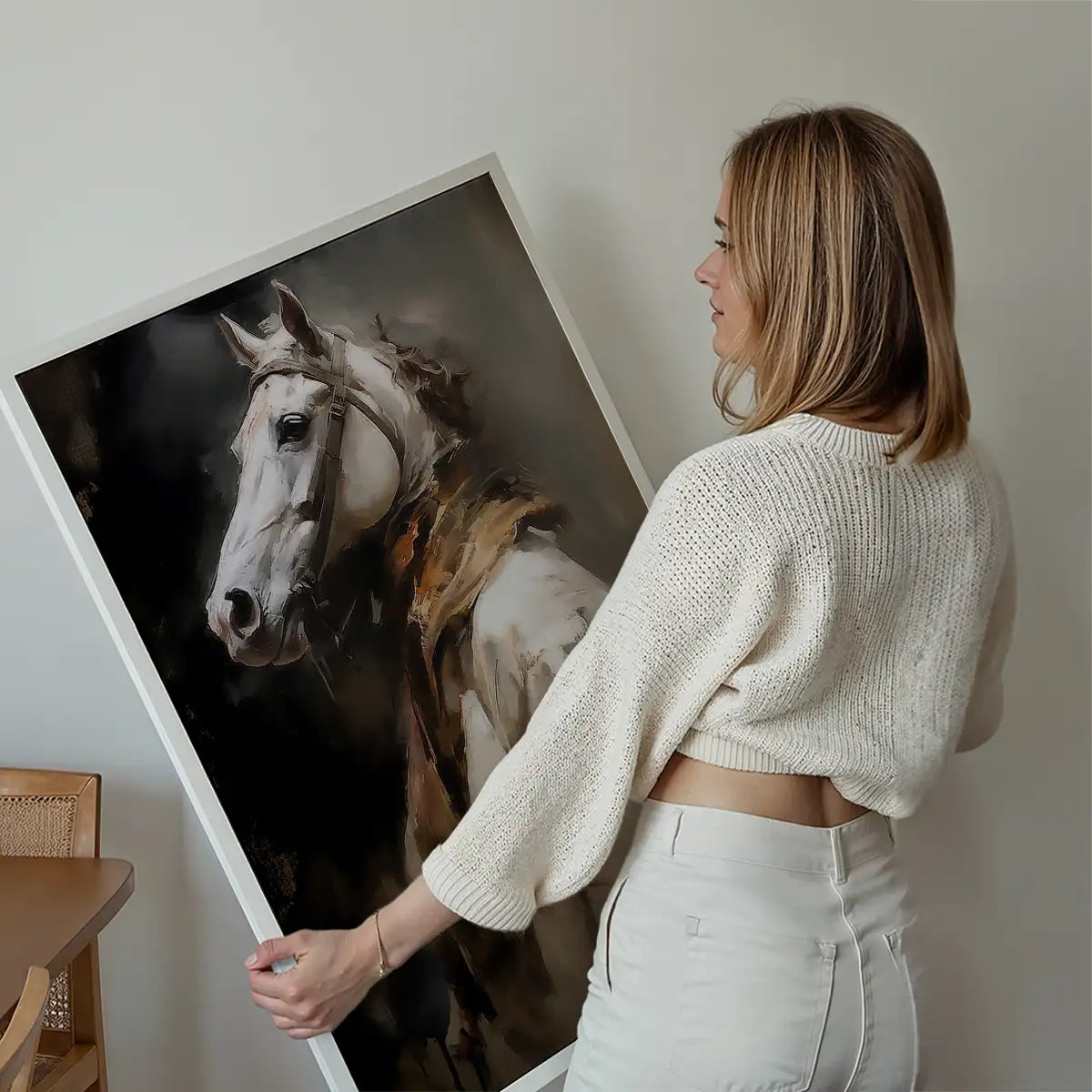 Horse Head Painting Renaissance Style Portrait