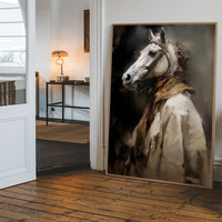 Horse Head Painting Renaissance Style Portrait