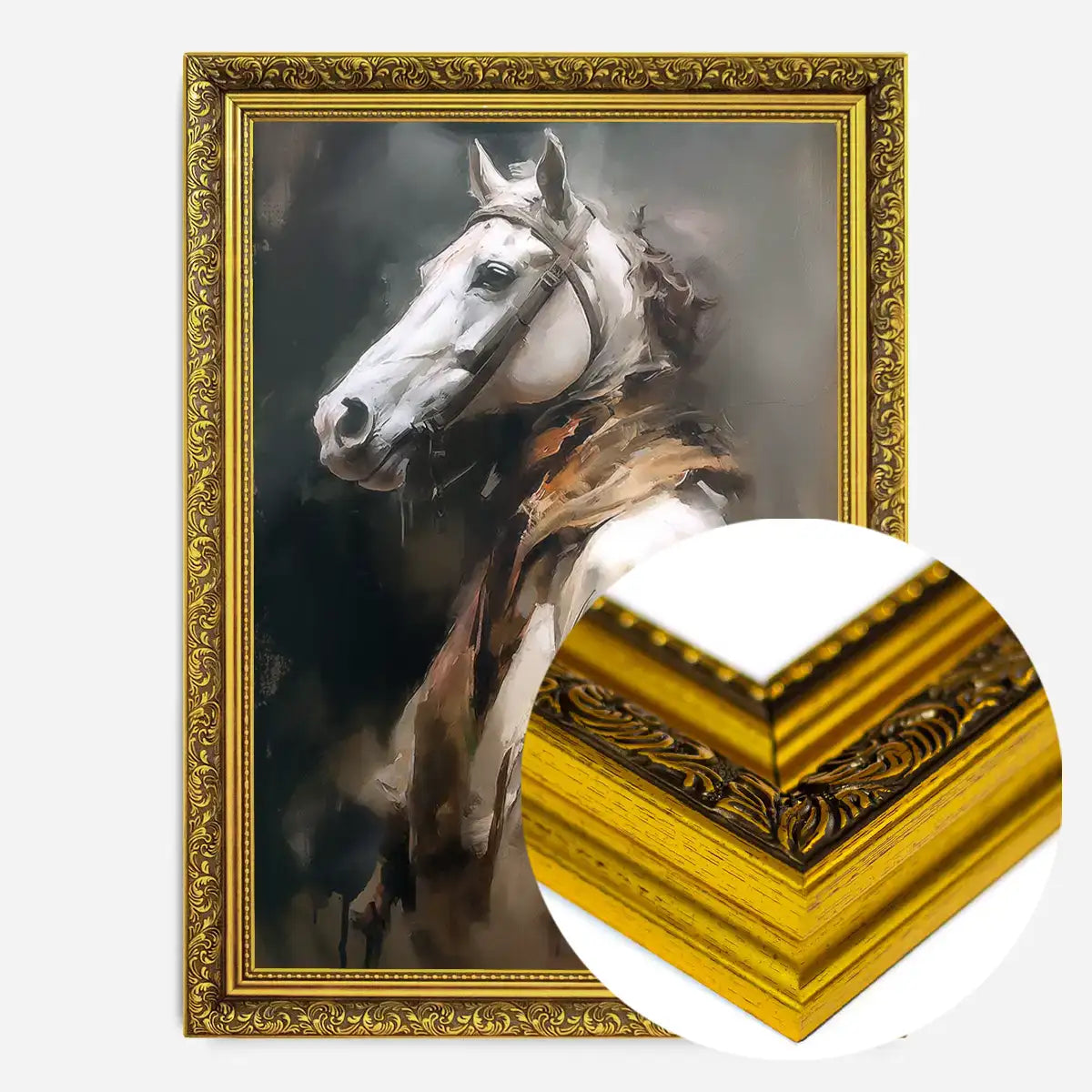Horse Head Painting Renaissance Style Portrait