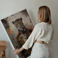 Leopard Painting Renaissance Style Portrait Print