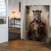 Leopard Painting Renaissance Style Portrait Print
