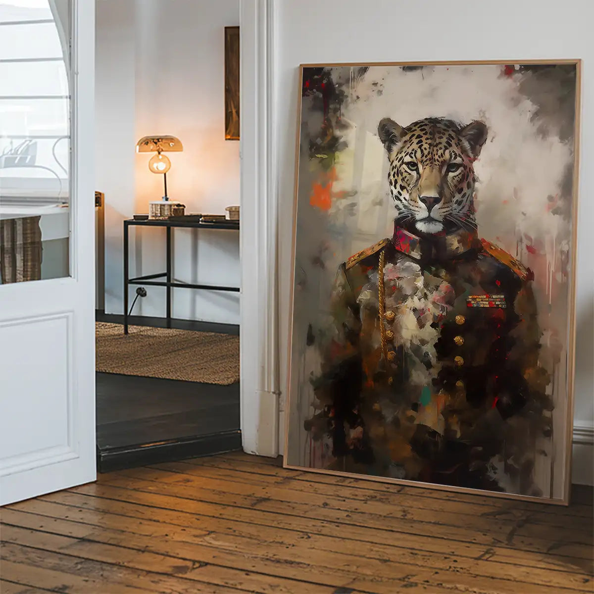 Leopard Painting Renaissance Style Portrait Print