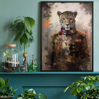 Leopard Painting Renaissance Style Portrait Print