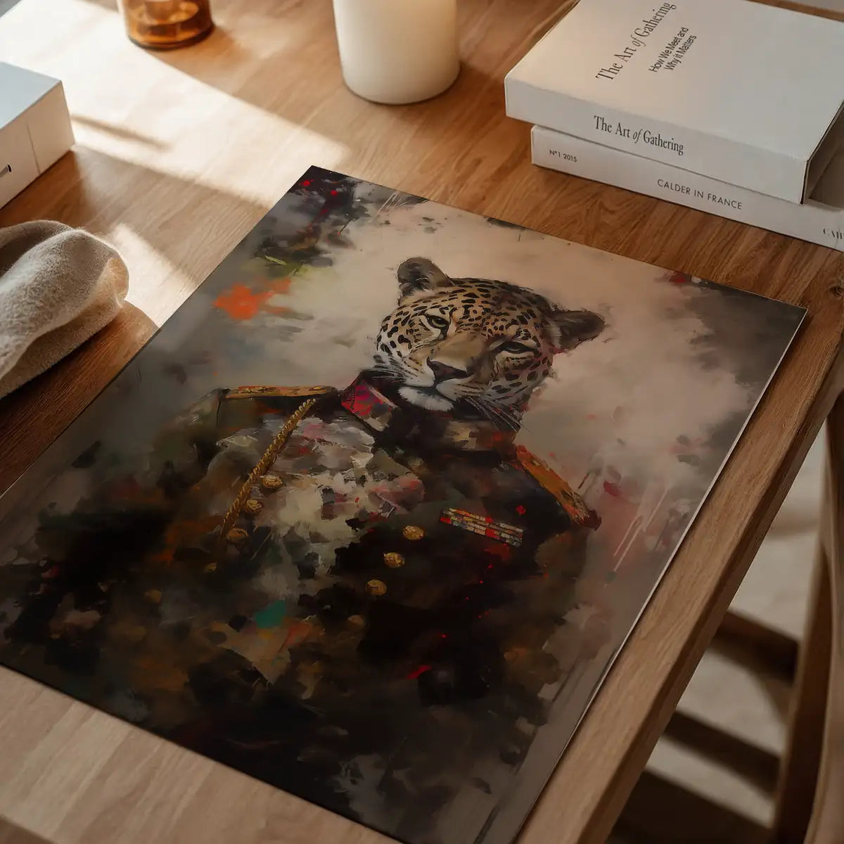 Leopard Painting Renaissance Style Portrait Print