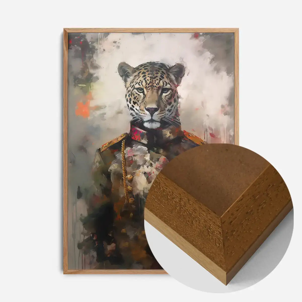 Leopard Painting Renaissance Style Portrait Print