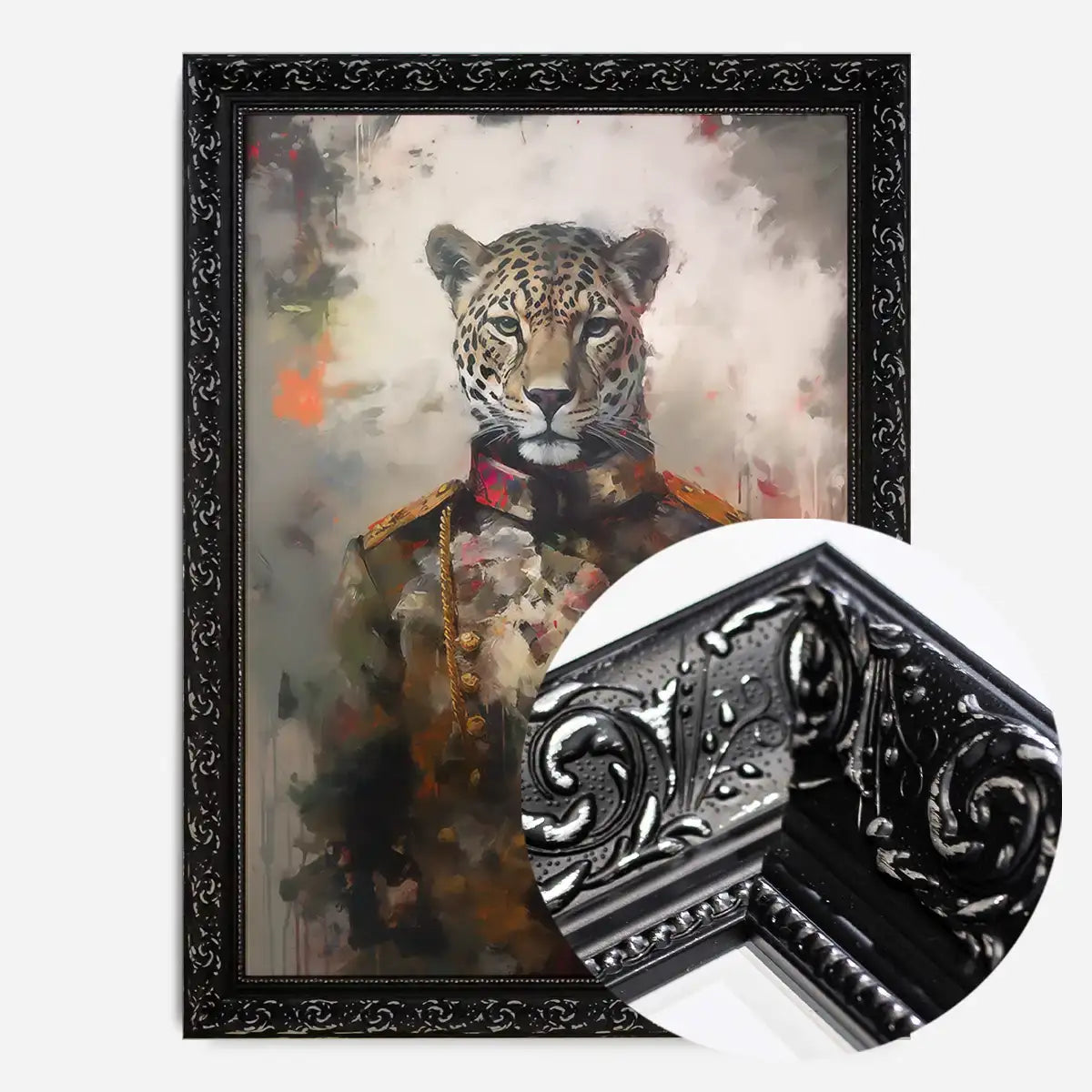 Leopard Painting Renaissance Style Portrait Print