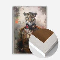 Leopard Painting Renaissance Style Portrait Print