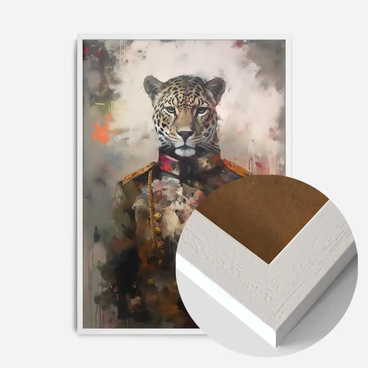 Leopard Painting Renaissance Style Portrait Print