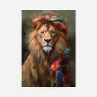 Lion Painting Renaissance Style Portrait