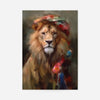 Lion Painting Renaissance Style Portrait