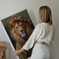 Lion Painting Renaissance Style Portrait