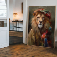 Lion Painting Renaissance Style Portrait