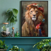 Lion Painting Renaissance Style Portrait