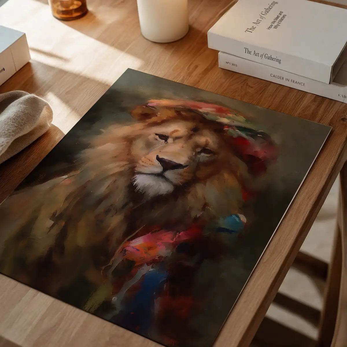Lion Painting Renaissance Style Portrait