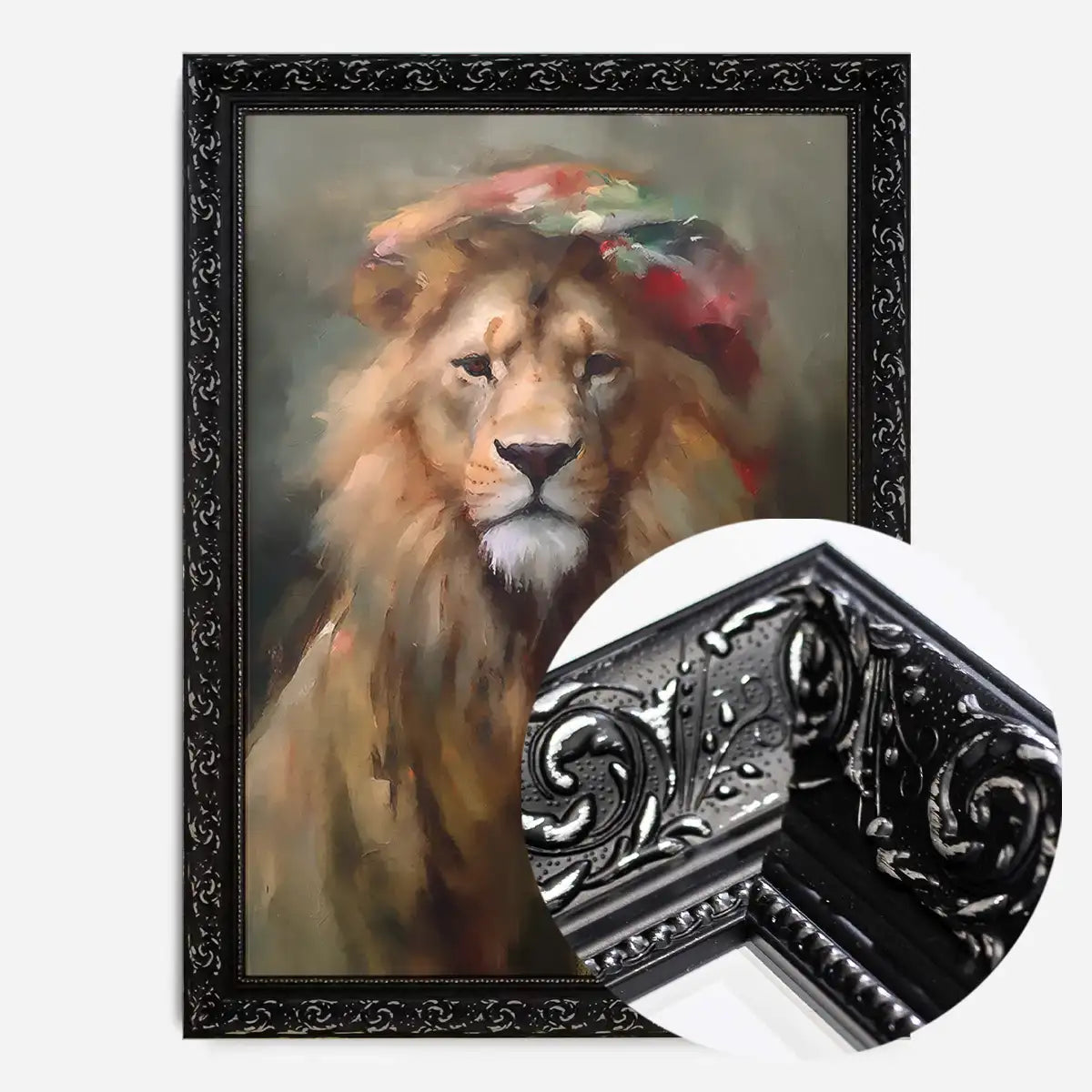 Lion Painting Renaissance Style Portrait