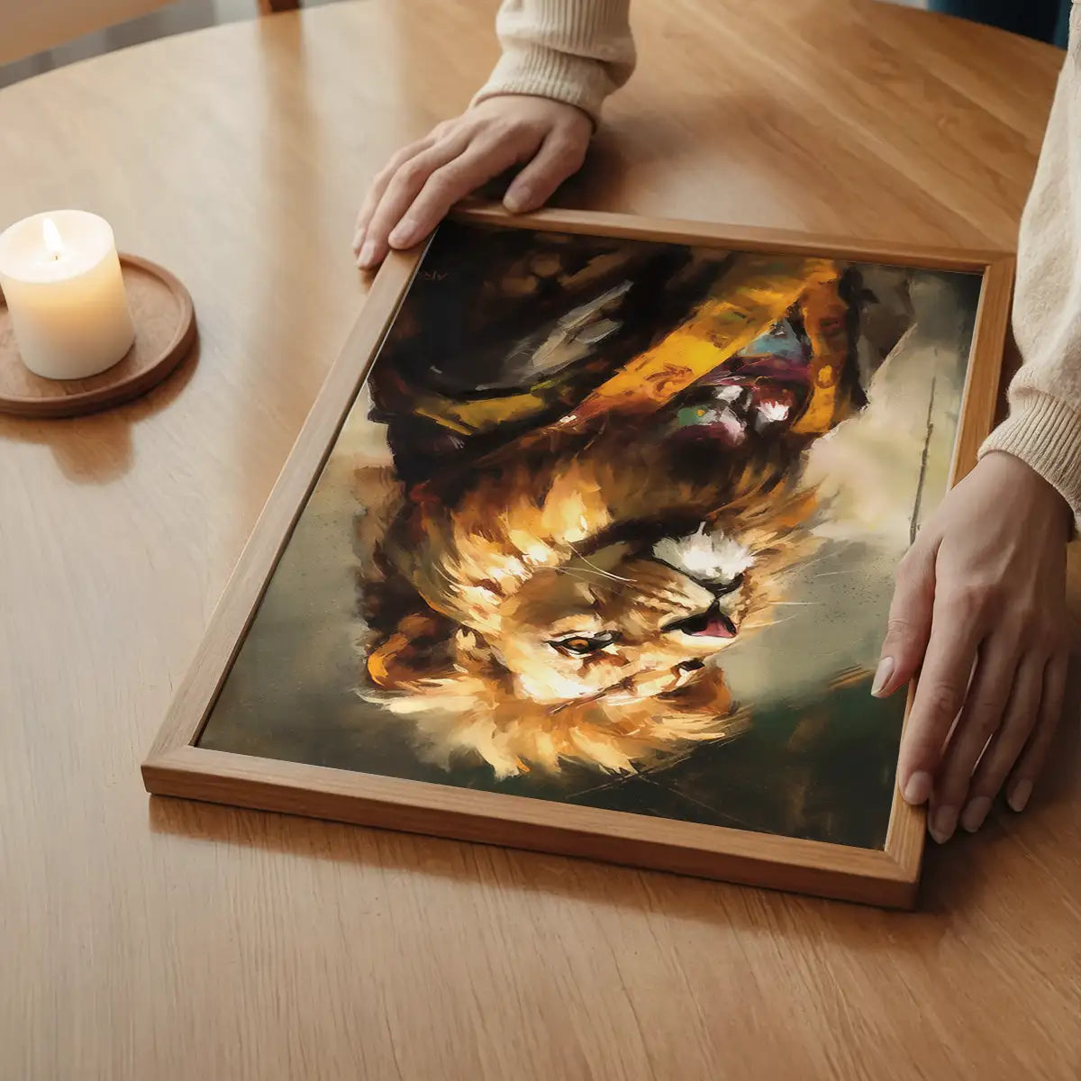 Lion Painting 2 Renaissance Style Portrait