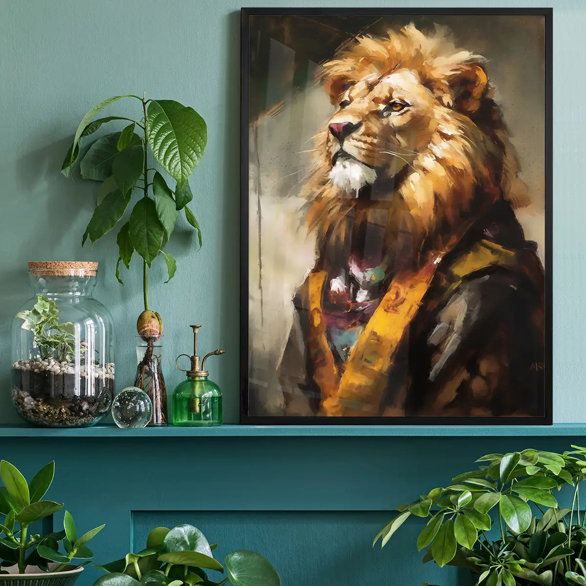 Lion Painting 2 Renaissance Style Portrait