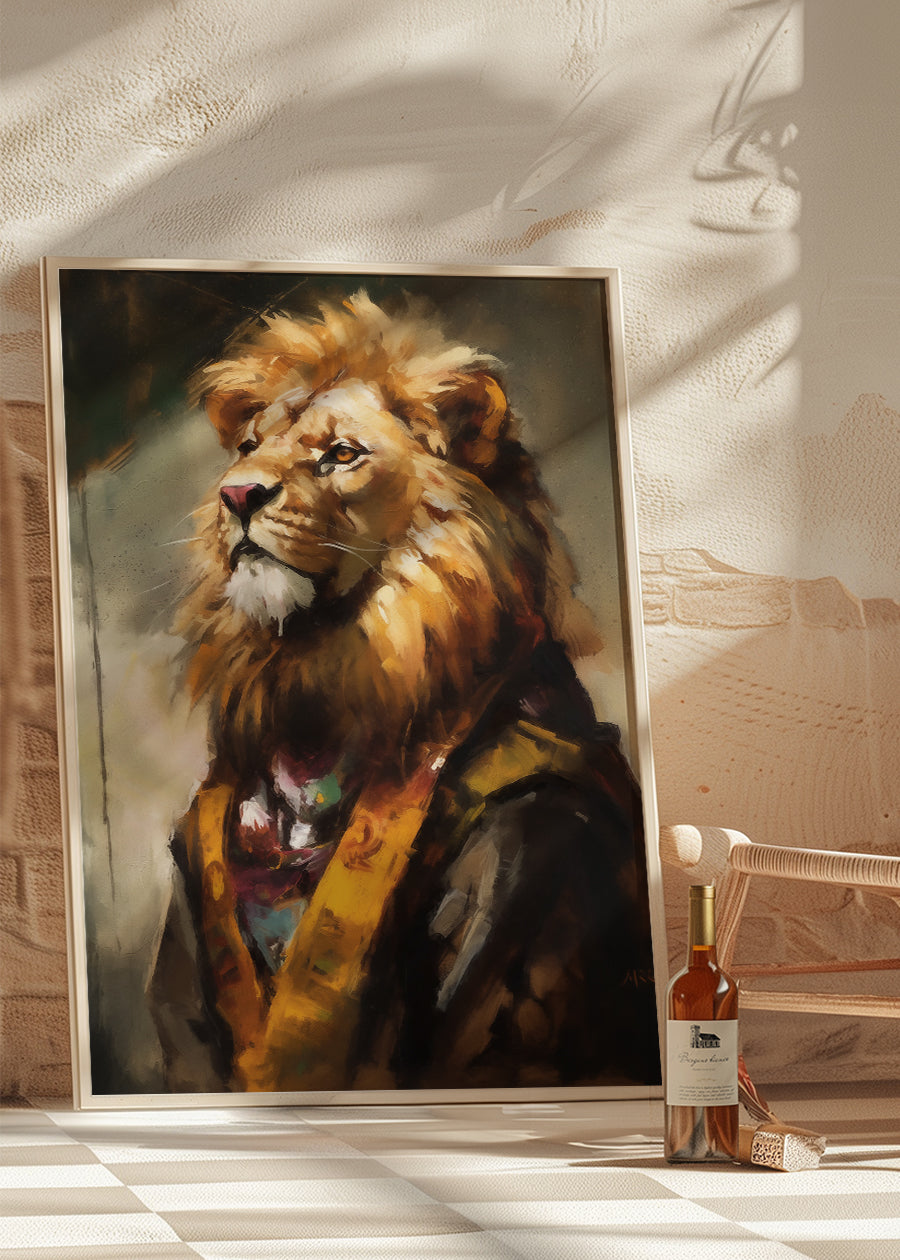 Lion Painting 2 Renaissance Style Portrait