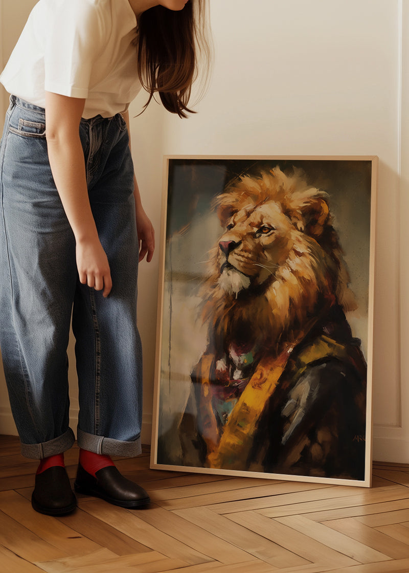 Lion Painting 2 Renaissance Style Portrait