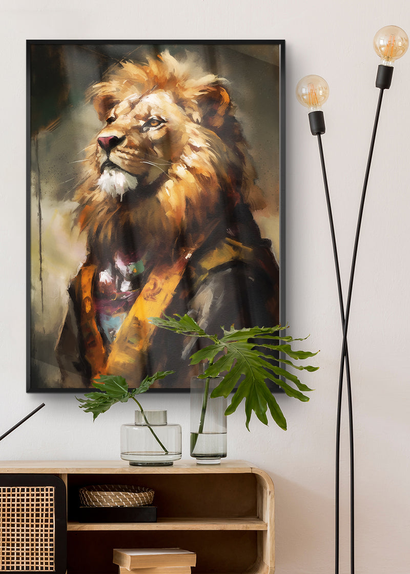 Lion Painting 2 Renaissance Style Portrait