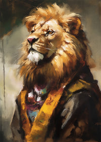 Lion Painting 2 Renaissance Style Portrait