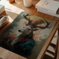 Stag Painting Renaissance Style Portrait