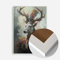 Stag Painting Renaissance Style Portrait