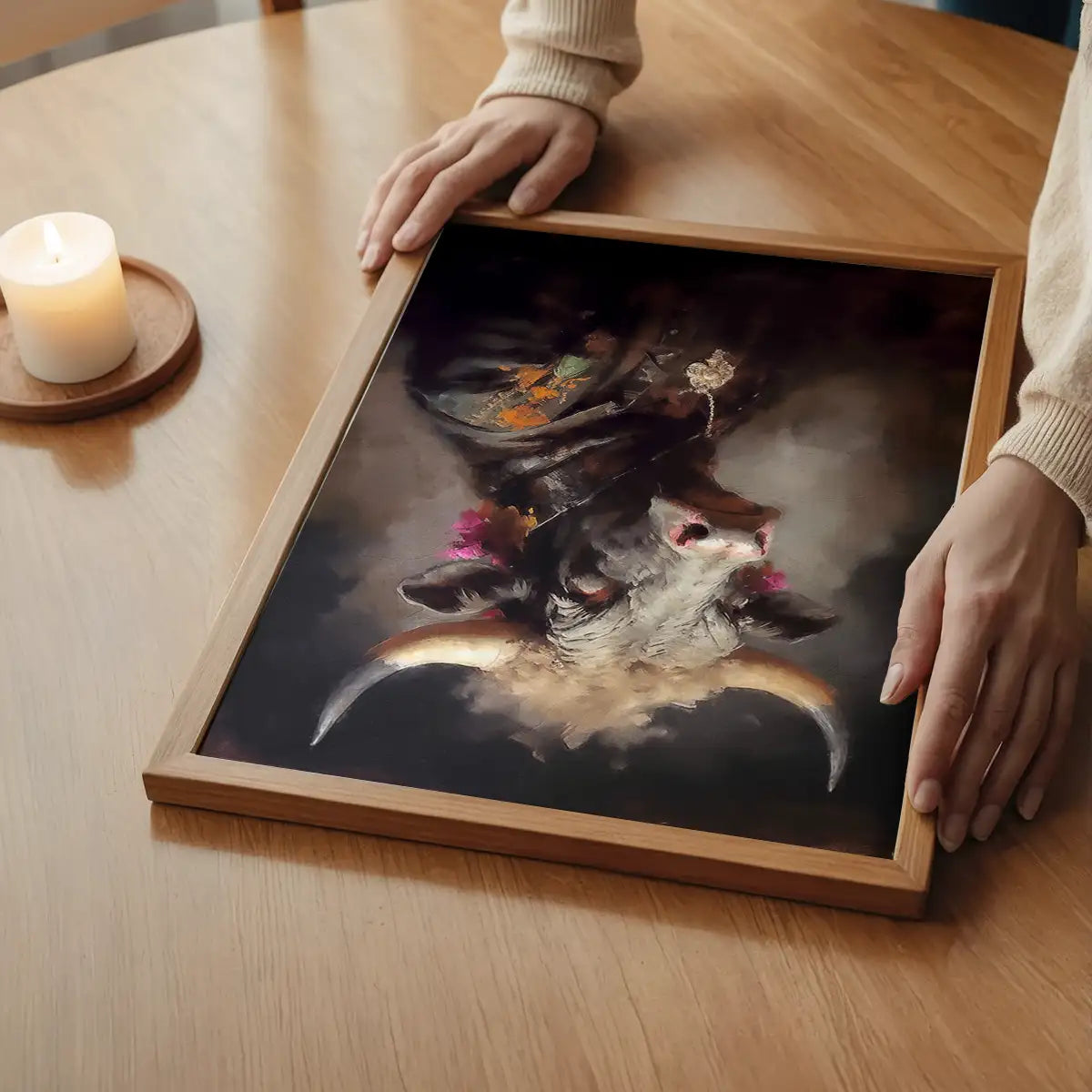 Bull Painting Renaissance Style Portrait