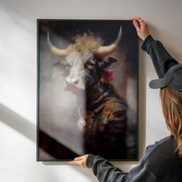 Bull Painting Renaissance Style Portrait
