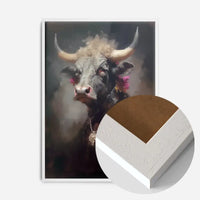 Bull Painting Renaissance Style Portrait