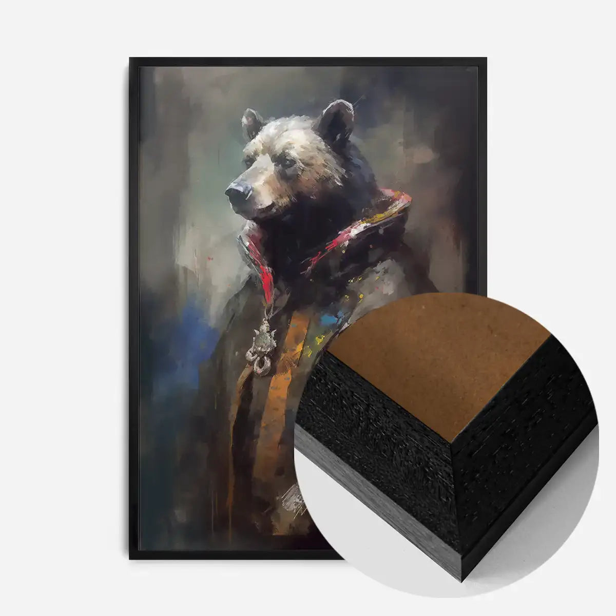 Bear Painting Renaissance Style Portrait