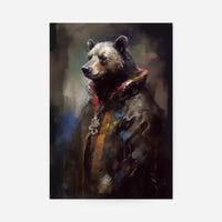 Bear Painting Renaissance Style Portrait