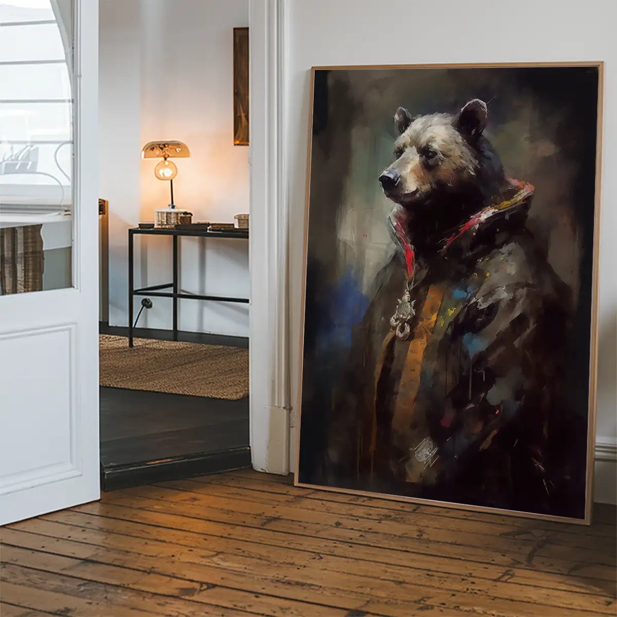 Bear Painting Renaissance Style Portrait