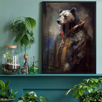Bear Painting Renaissance Style Portrait
