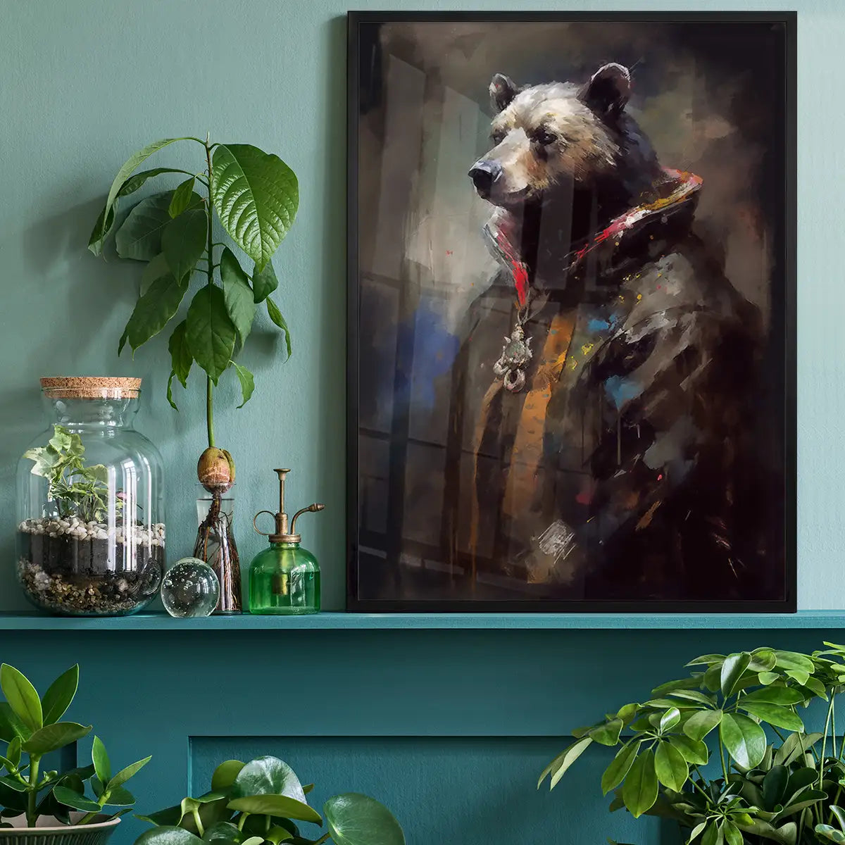 Bear Painting Renaissance Style Portrait