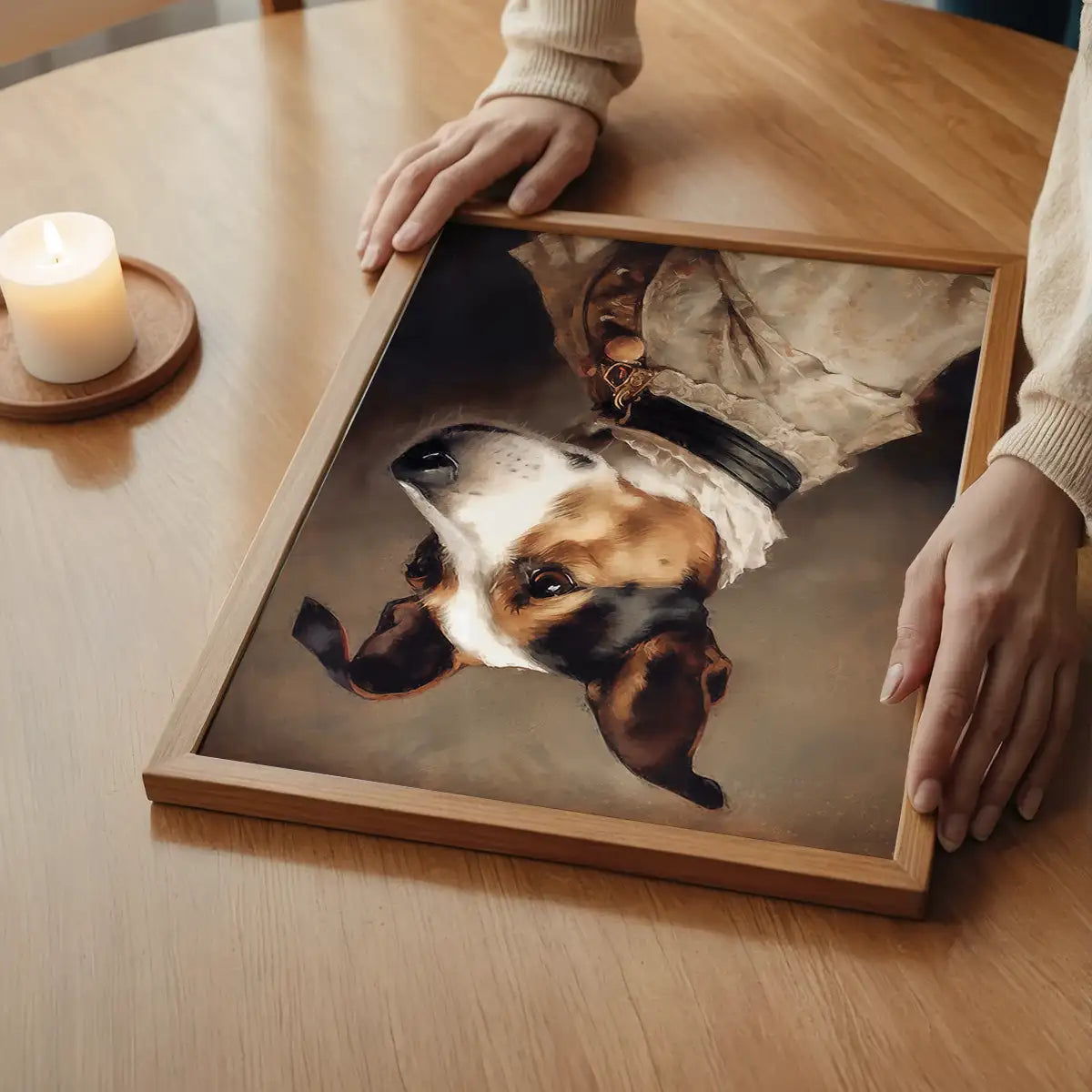 Jack Russell Black & Tan Dog Portrait Print