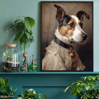 Jack Russell Black & Tan Dog Portrait Print