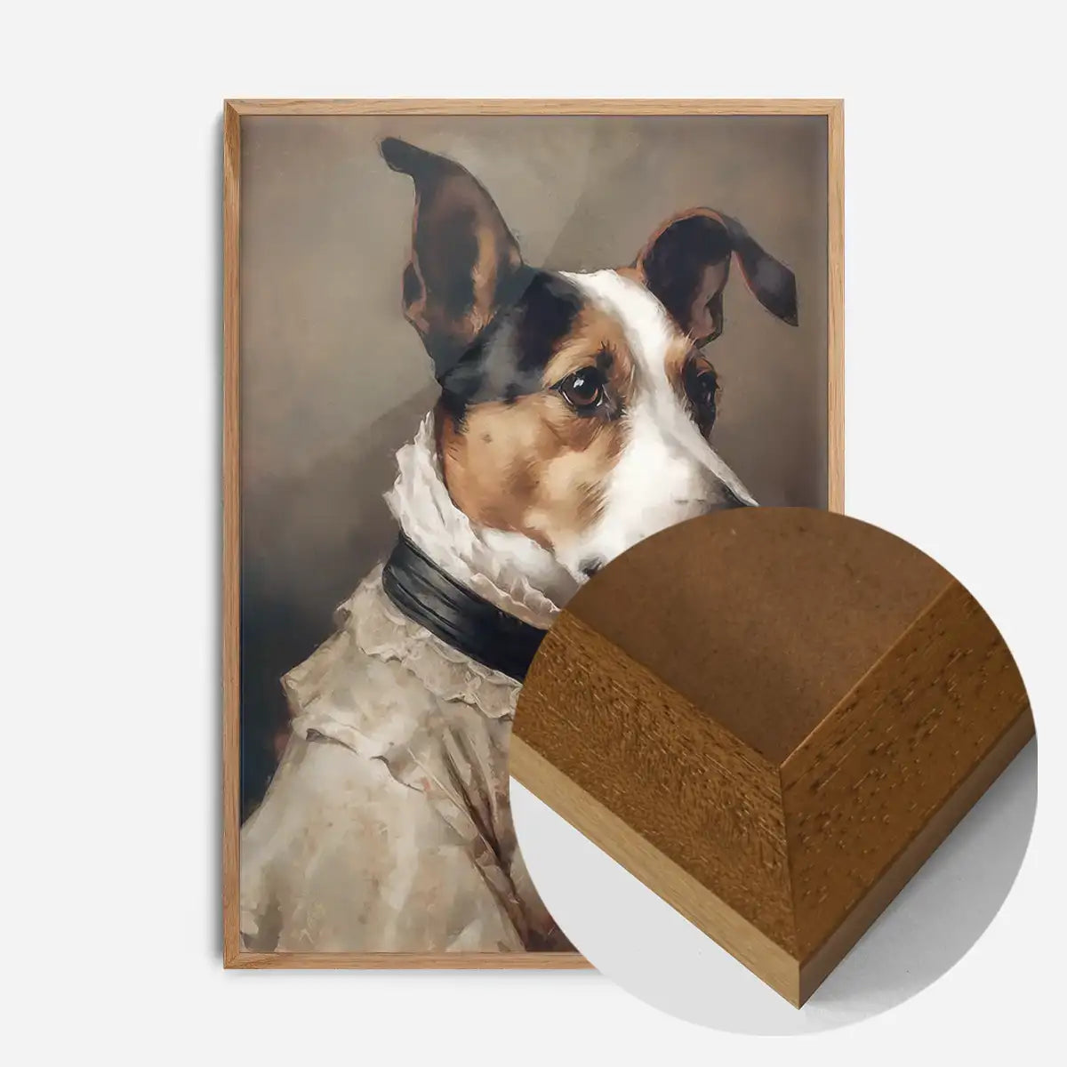 Jack Russell Black & Tan Dog Portrait Print