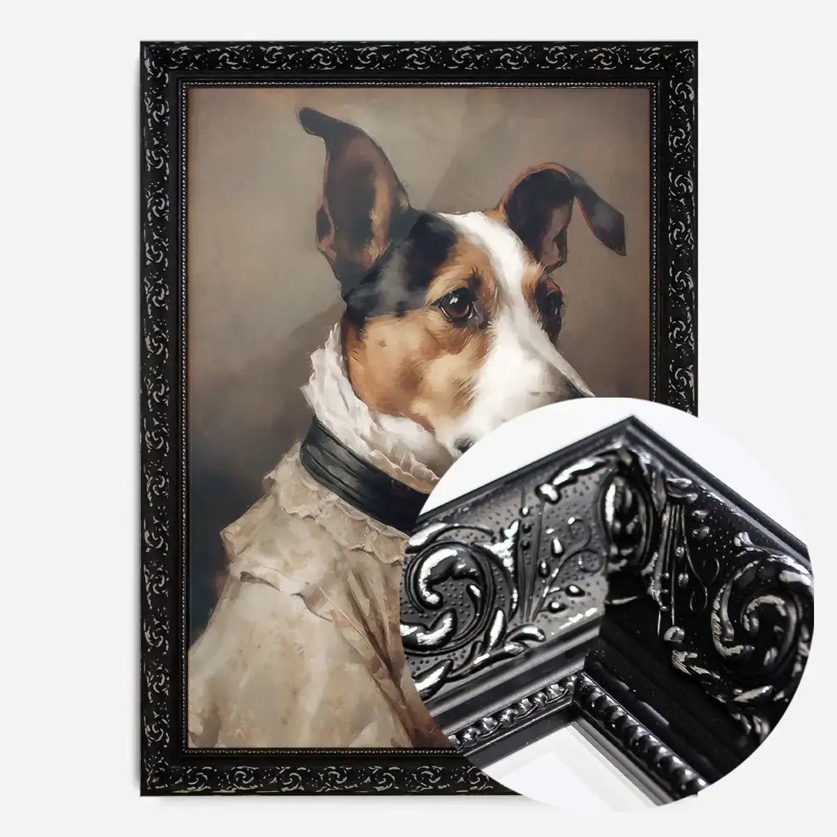 Jack Russell Black & Tan Dog Portrait Print
