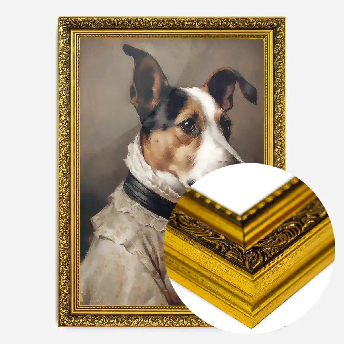 Jack Russell Black & Tan Dog Portrait Print