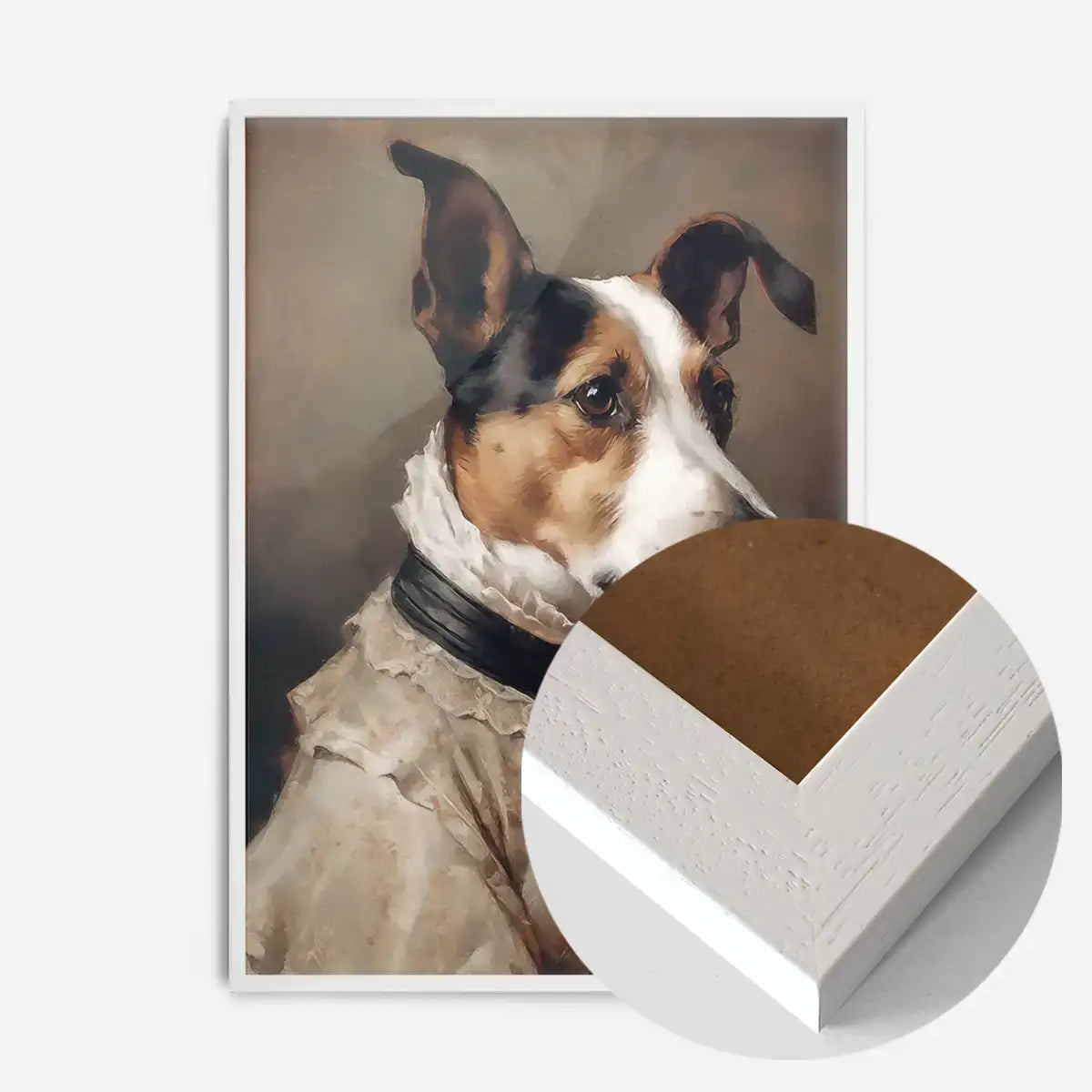 Jack Russell Black & Tan Dog Portrait Print
